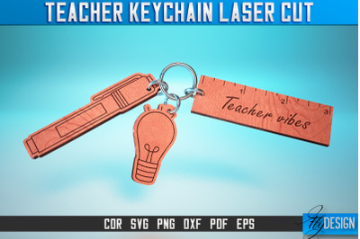 Teacher Keychain Laser Cut SVG | Teacher Laser Cut SVG Design | CNC