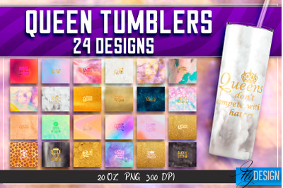 Queen Tumblers | Queen Tumbler Sublimation | PNG 20 Oz Tumbler | v.2