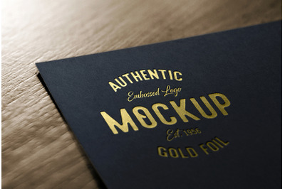 Gold Foil Logo Mockup
