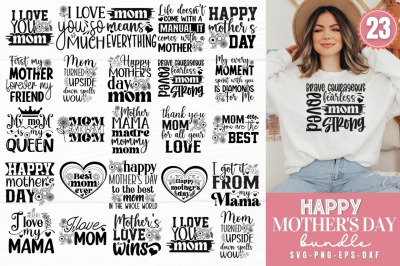 Happy Mother&#039;s Day SVG bundle
