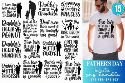 Father&#039;s Day Quotes SVG bundle