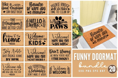 Funny Doormat SVG bundle