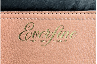 Embossed Leather Gold Logo Mockup