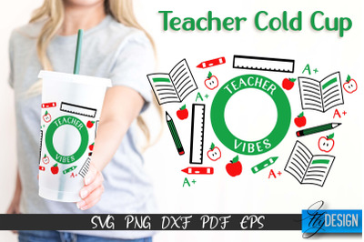 Teacher SVG | Teacher Wrap SVG | Cold cup Wrap SVG | School Cold Cup |