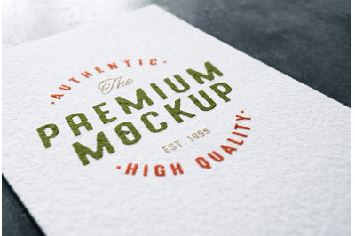 Embossed Logo Mockup