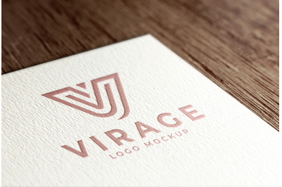 Rose Gold Logo Mockup