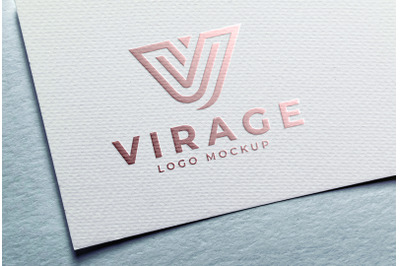 Rose Gold Logo Mockup