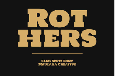 Rothers Slab Serif Display Font