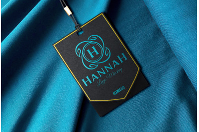 Hang Tag Label Gold Foil Logo Mockup