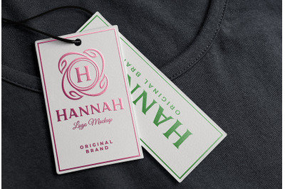 Hang Tag Label Hot Foil Logo Mockup