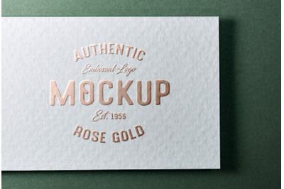 Rose Gold Logo Mockup