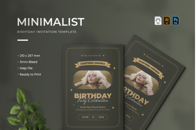 Minimalist - Birthday Invitation