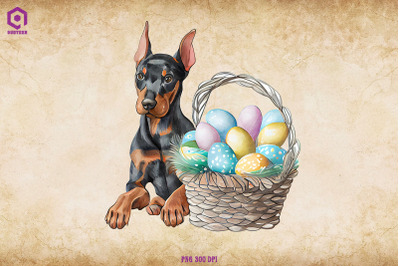 Easter Doberman Pinscher Clipart