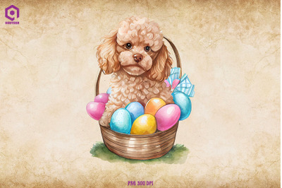 Easter Poodle dog Clipart