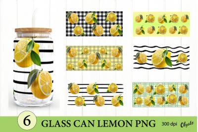 Glass Can PNG Bundle. Glass Can Summer. 16 OZ Lemon Bundle