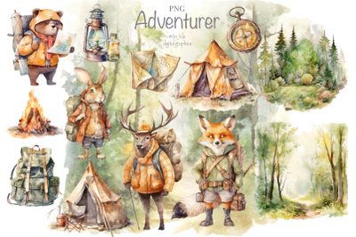 Adventurer camping clipart png