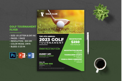 Golf Tournament Flyer Template | Golf Flyer Template