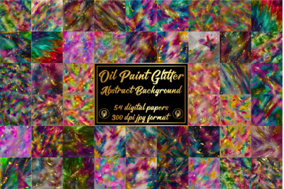 Oil Paint Glitter Digital Paper 1, Glitter Oil Painting Overlays