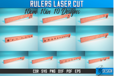 Rulers Laser Cut SVG | Rulers SVG Design | CNC Files