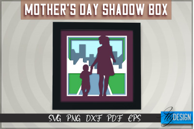 Mothers Day Shadowbox SVG | Paper Cut Files | Paper Mom SVG Design