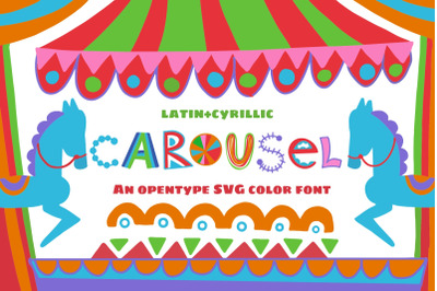 Carousel color font