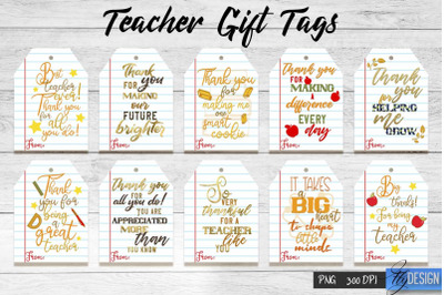 Teacher Gift Tag Sublimation | Teacher Tag PNG Design | Gift Label