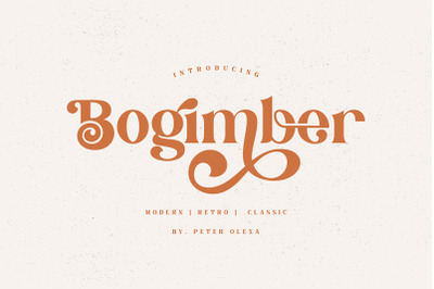 Bogimber - Retro Display Serif