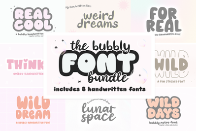 Bubbly Retro Font Bundle
