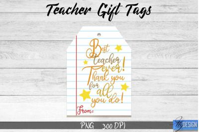 Teacher Gift Tag Sublimation | Teacher Tag PNG Design | Gift Label