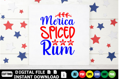 Merica Spiced Rum Svg Cut Files