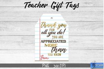 Teacher Gift Tag Sublimation | Teacher Tag PNG Design | Gift Label