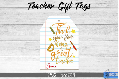 Teacher Gift Tag Sublimation | Teacher Tag PNG Design | Gift Label