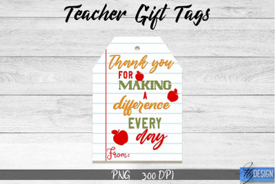 Teacher Gift Tag Sublimation | Teacher Tag PNG Design | Gift Label