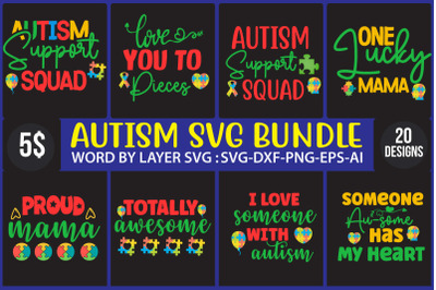 Autism SVG Bundle&2C; Autism Awareness Svg&2C; Autism Quote Svg&2C; Au-Some Svg