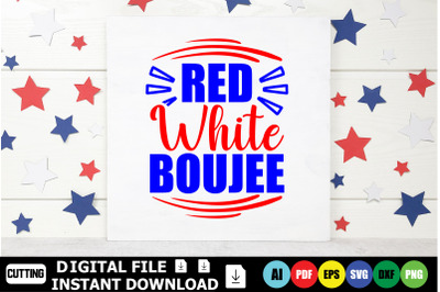 Red White Boujee Svg Cut Files