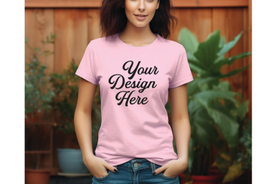 Bella Canvas 3001 T-shirt Mockups, Bella Canvas Girl Mockups, Digital