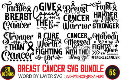 Breast Cancer SVG Bundle&2C;Awareness Breast Cancer Sunflower svg&2C; cancer