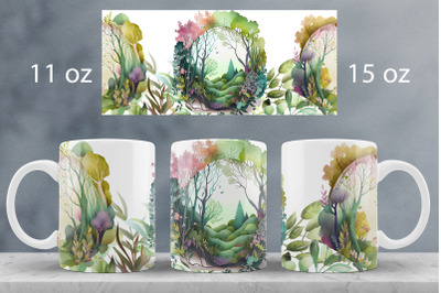 Spring floral mug wrap Vintage truck mug sublimation png