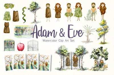 Adam and Eve Watercolour Set