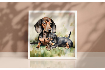 Mother Dachshund Background