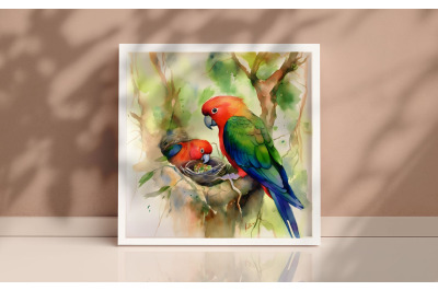 Mother Eclectus Parrot Background