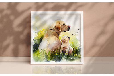 Mother Labrador Retriever Background