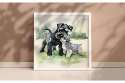 Mother Miniature Schnauzer Background