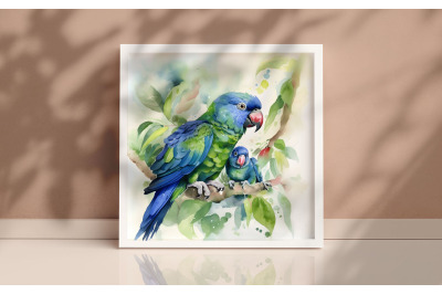 Mother Pionus Parrot Background