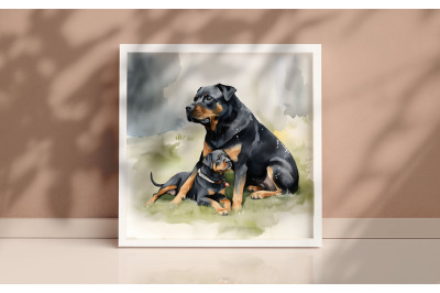 Mother Rottweiler Background