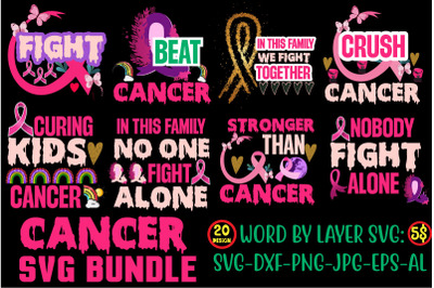Cancer SVG Bundle,Awareness Breast Cancer Sunflower svg, cancer svg bu