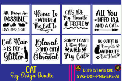 Cat SVG Bundle,SVGs,quotes-and-sayings,food-drink,print-cut,mini-bundl