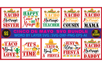 CINCO DE MAYO SVG BUNDLE ,Cinco de mayo fiesta, cinco de mayo events,