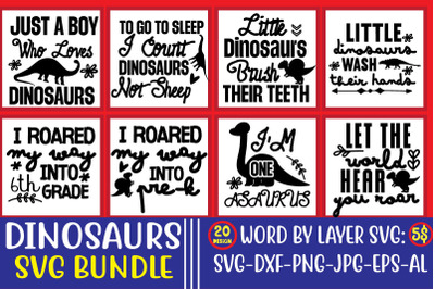 Dinosaurs SVG BUNDLE&2C;DINOSAUR SVG BUNDLE&2C; Dinosaurs Clipart&2C; Svg Files