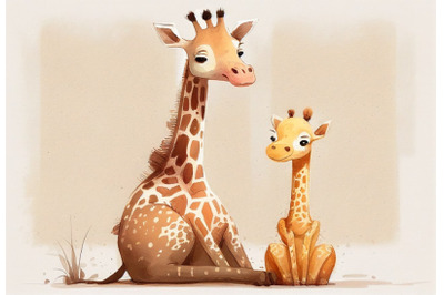 Baby and Mother Giraffe | Mothers Day Collection